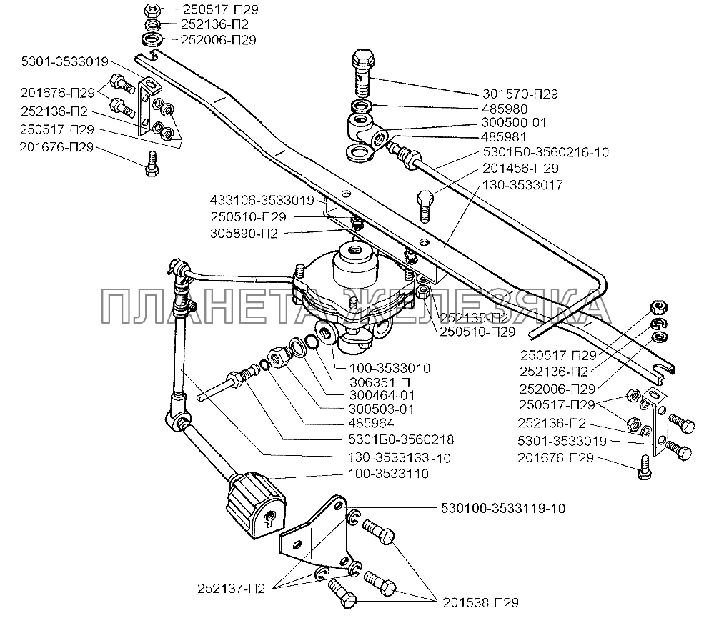 Установка регулятора тормозных сил ЗИЛ-5301 (2006)